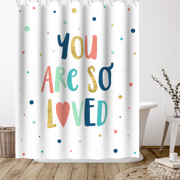 The Twillery Co. Rideau de douche «Quotes You Are So Loved» par Elena